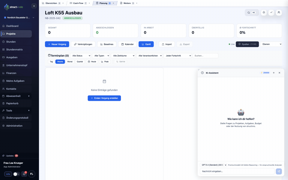 Terminplan per KI — in Sekunden statt Stunden.